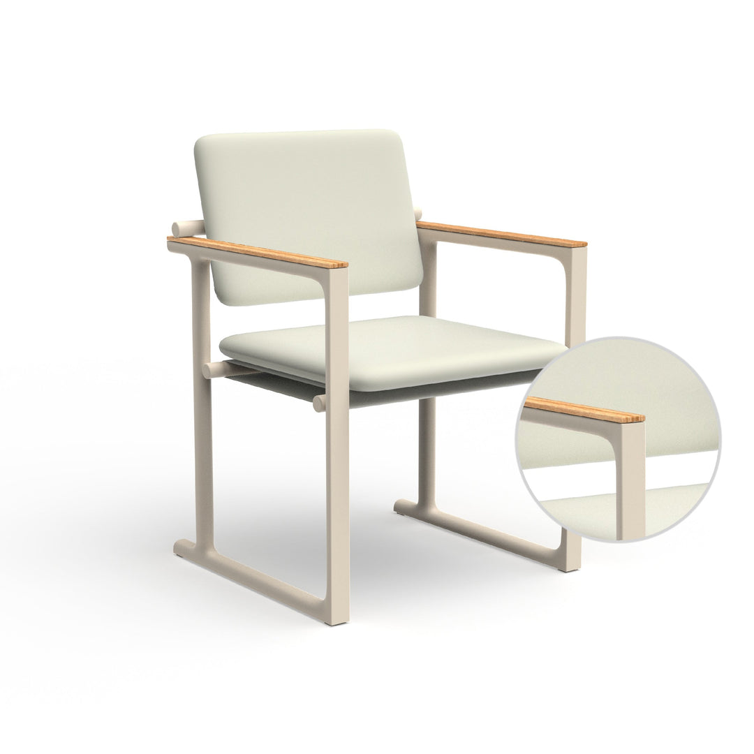 Tulum Dining Chair Outdoor Vondom Nautical White Crema