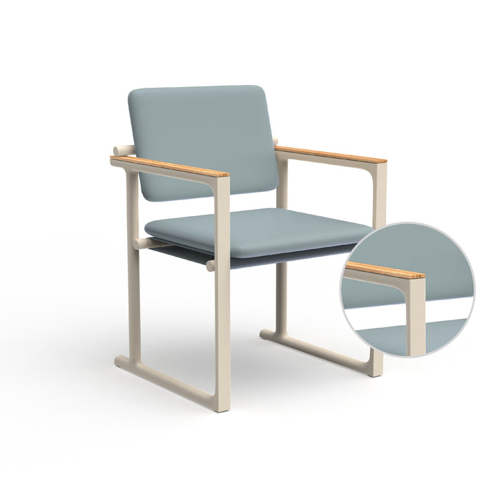 Tulum Dining Chair Outdoor Vondom Nautical Steel Crema