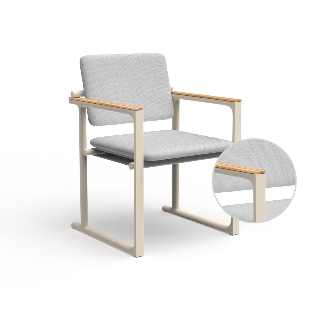Tulum Dining Chair Outdoor Vondom Savane White Crema
