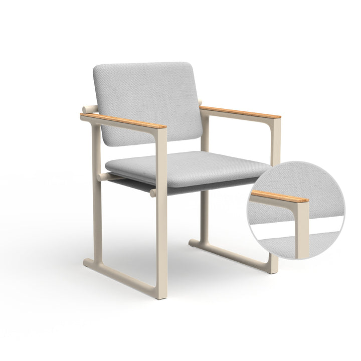 Tulum Dining Chair Outdoor Vondom Savane White Crema