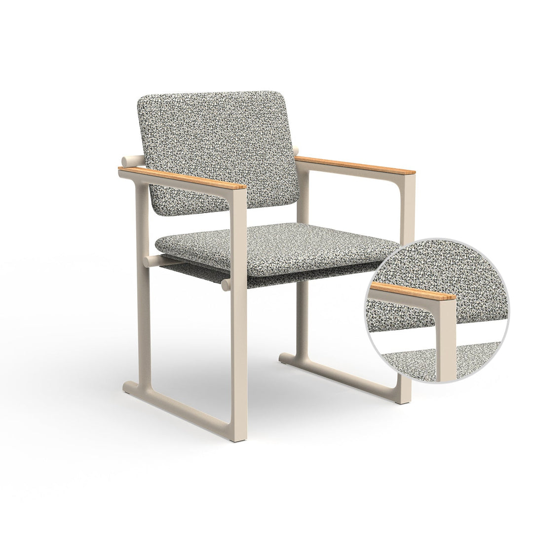Tulum Dining Chair Outdoor Vondom Krollet White Crema