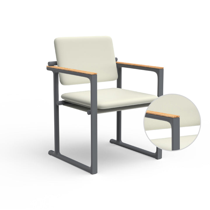 Tulum Dining Chair Outdoor Vondom Nautical White Traffic Gray