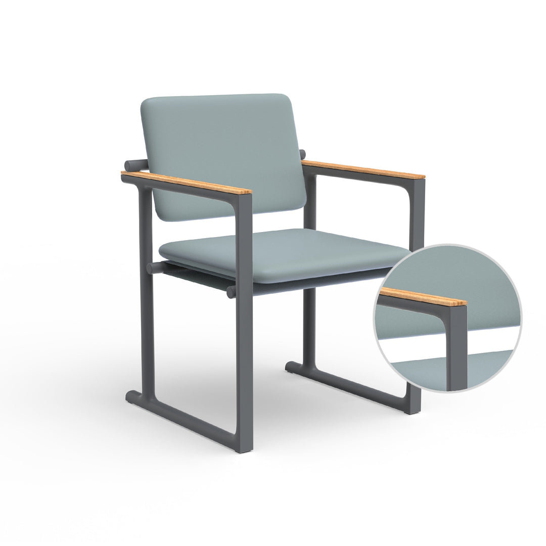 Tulum Dining Chair Outdoor Vondom Nautical Steel Traffic Gray