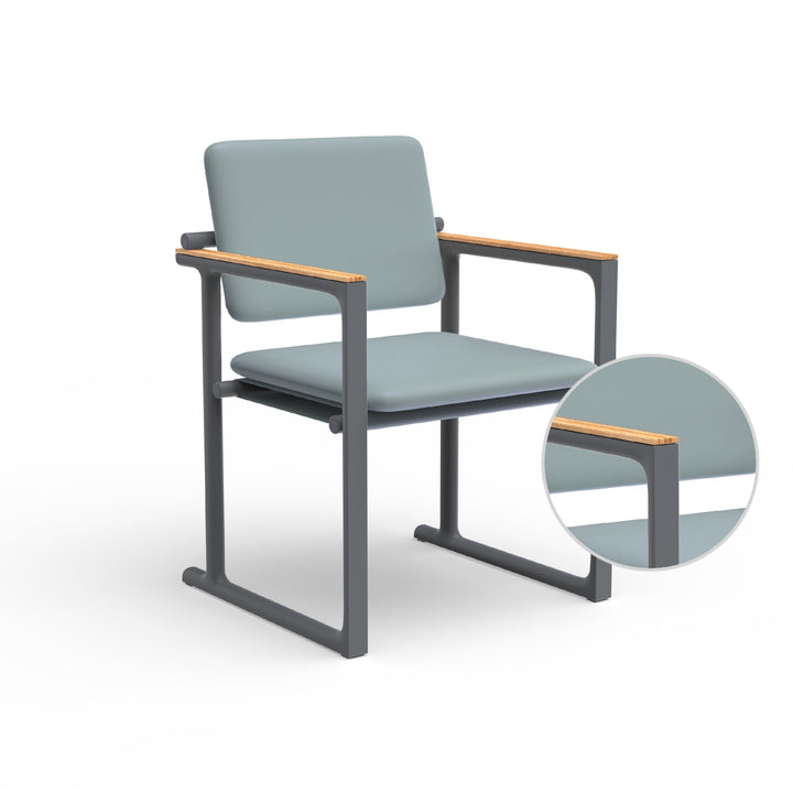 Tulum Dining Chair Outdoor Vondom Nautical Steel Traffic Gray