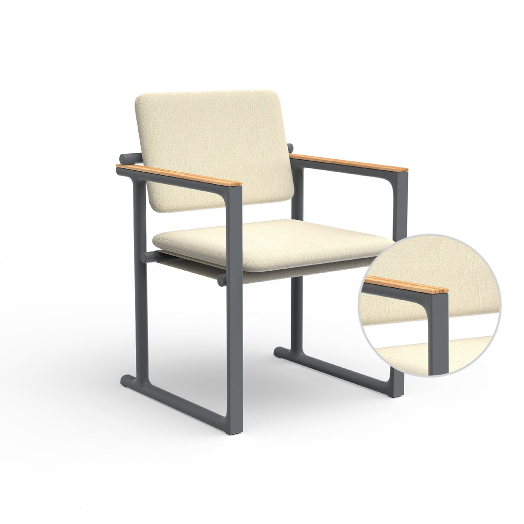 Tulum Dining Chair Outdoor Vondom Nautical Taupe Traffic Gray