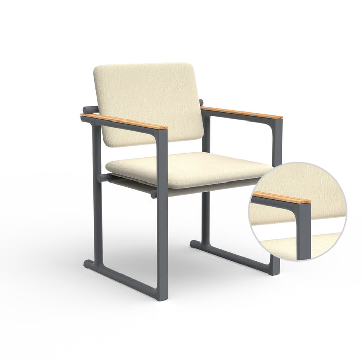 Tulum Dining Chair Outdoor Vondom Nautical Taupe Traffic Gray