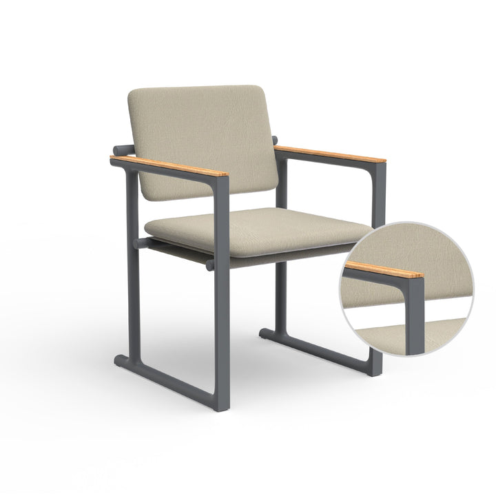 Tulum Dining Chair Outdoor Vondom Nautical Natural Traffic Gray