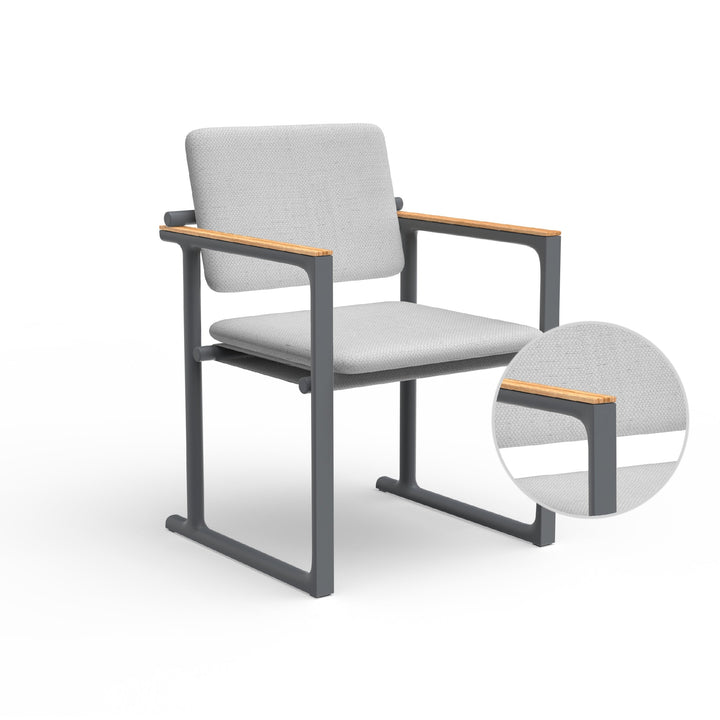 Tulum Dining Chair Outdoor Vondom Savane White Traffic Gray