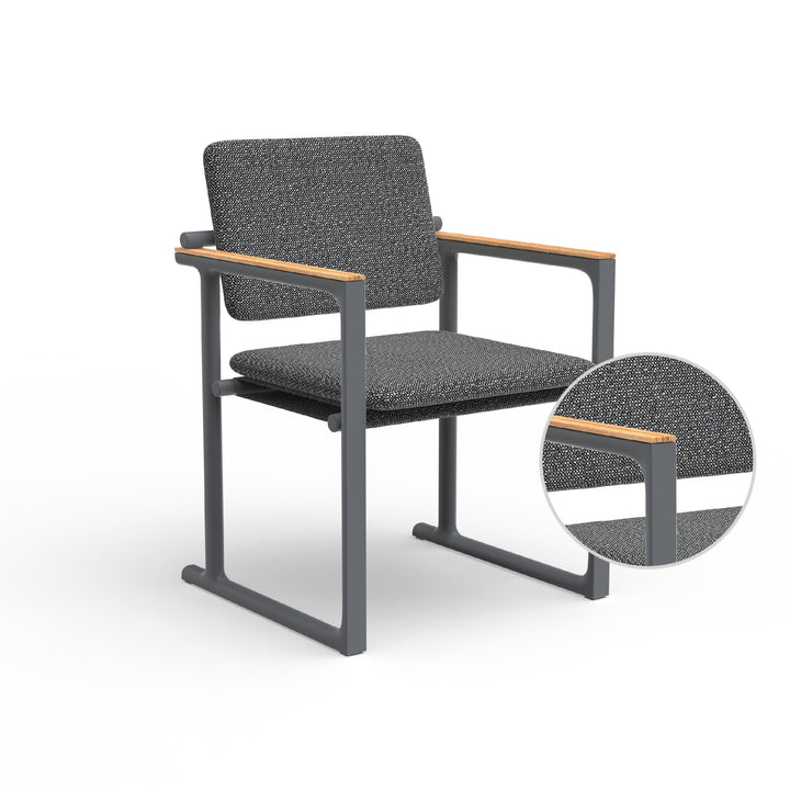 Tulum Dining Chair Outdoor Vondom Savane Tornado Traffic Gray