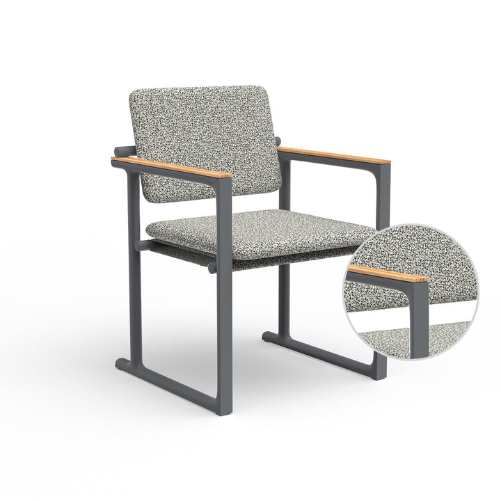 Tulum Dining Chair Outdoor Vondom Krollet White Traffic Gray