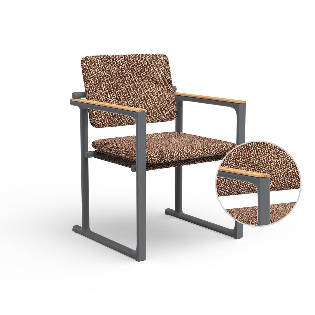 Tulum Dining Chair Outdoor Vondom Krollet Purjai Red Traffic Gray