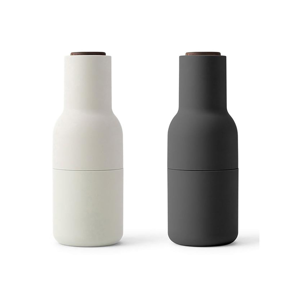 Bottle Grinders (Set of 2) Kitchen Tools & Utensils Audo Copenhagen Ash and Carbon / Walnut