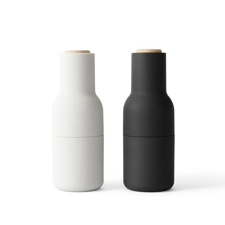 Bottle Grinders (Set of 2) Kitchen Tools & Utensils Audo Copenhagen Carbon and Ash / Beech