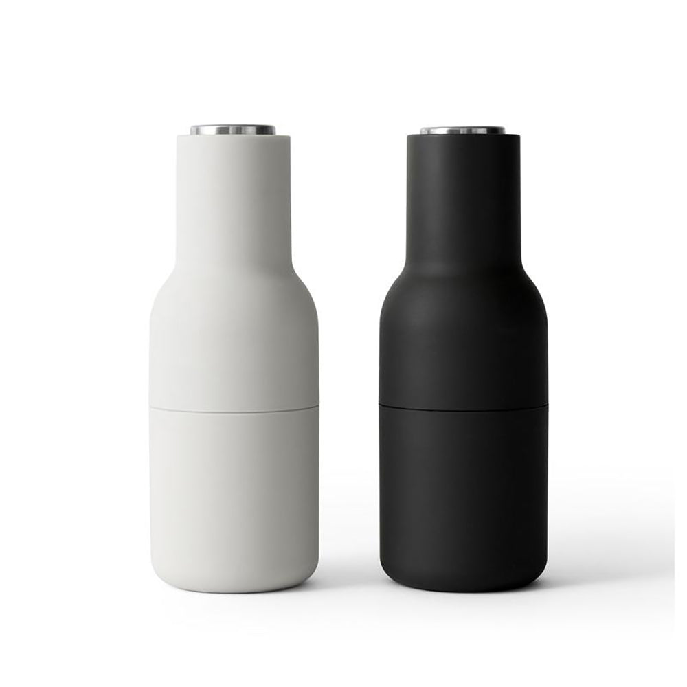 Bottle Grinders (Set of 2) Kitchen Tools & Utensils Audo Copenhagen Carbon and Ash / Steel