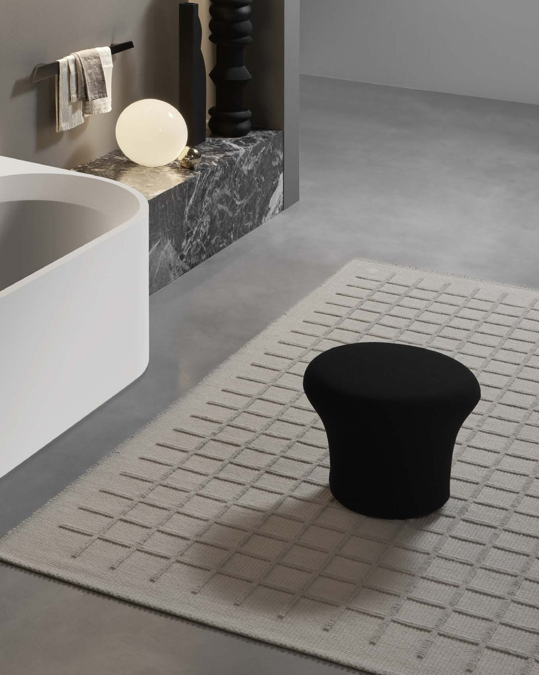 OASI Rectangular Bathtub with Two Rounded Edge Bathtub Antonio Lupi