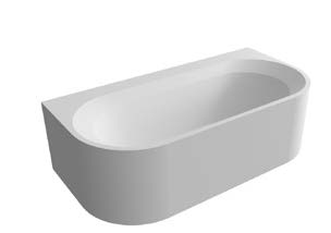 OASI Rectangular Bathtub with Two Rounded Edge Bathtub Antonio Lupi