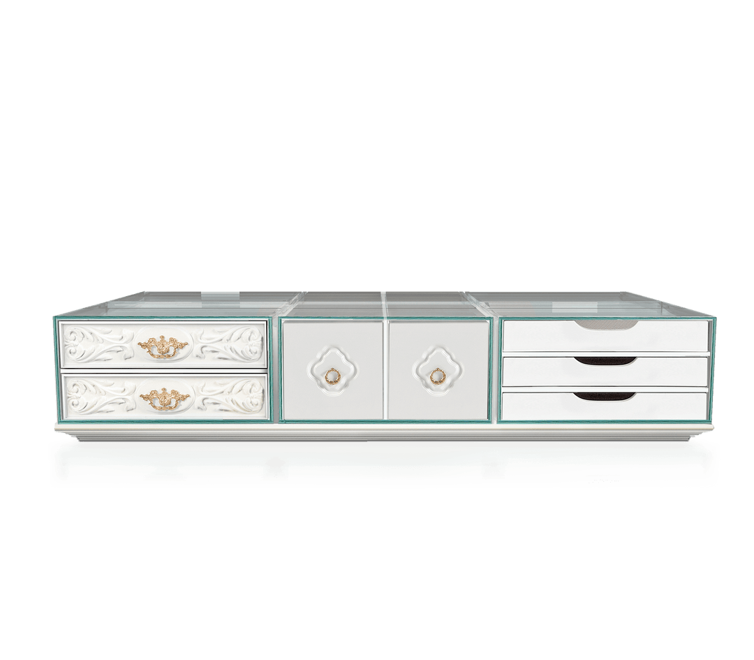 Soho Coffee Table  Boca Do Lobo White Lacquer  