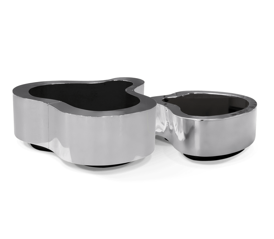 Wave Center Table  Boca Do Lobo Polished Stainless Steel  