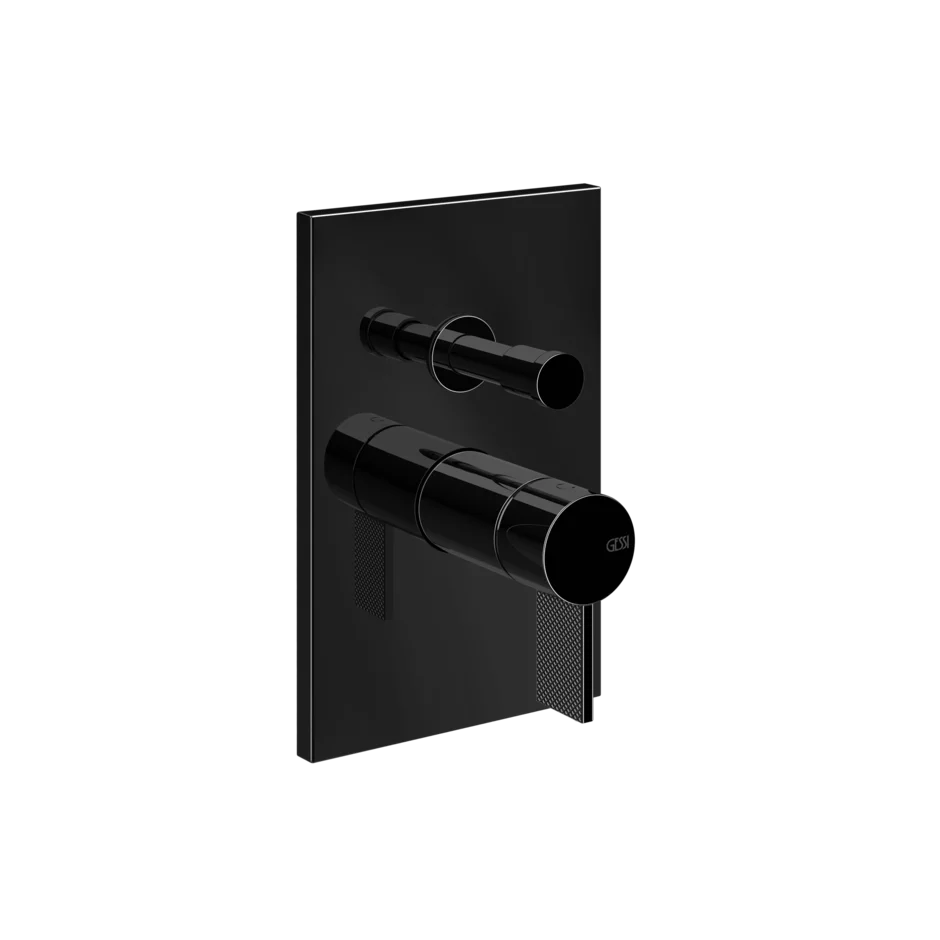 Gessi Inverso Diamantato Wall-Mounted Two-Ways Mixer - 73679 Bathroom Accessories GESSI Black Metal PVD