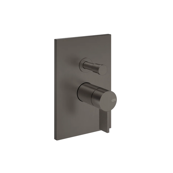 Gessi Inverso Diamantato Wall-Mounted Two-Ways Mixer - 73679 Bathroom Accessories GESSI Black Metal Br. PVD