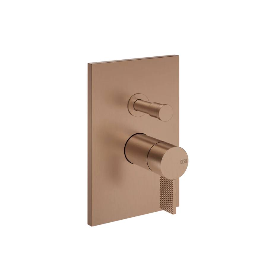 Gessi Inverso Diamantato Wall-Mounted Two-Ways Mixer - 73679 Bathroom Accessories GESSI Copper Brushed PVD