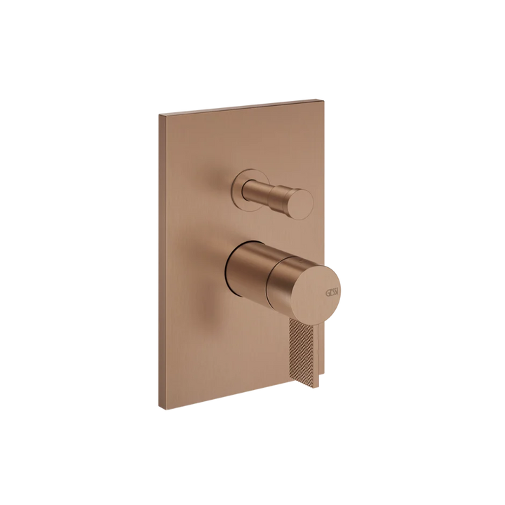 Gessi Inverso Diamantato Wall-Mounted Two-Ways Mixer - 73679 Bathroom Accessories GESSI Copper Brushed PVD