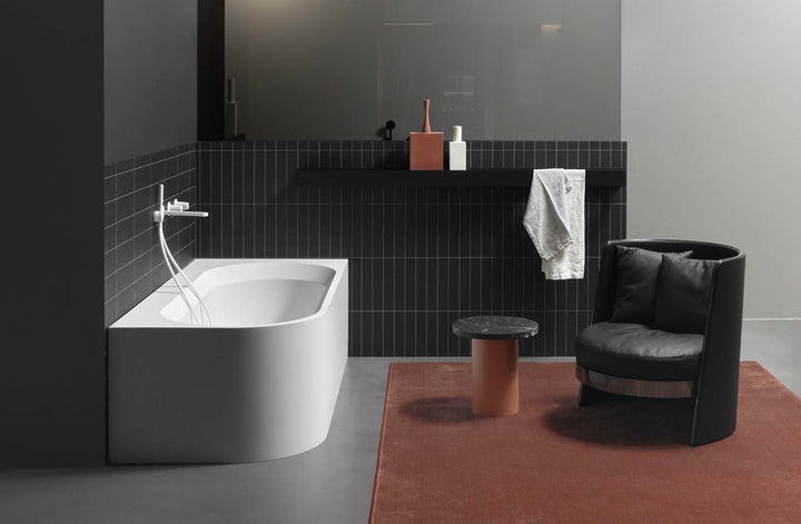 OASI Rectangular Bathtub with one Rounded Edge Sinks Antonio Lupi