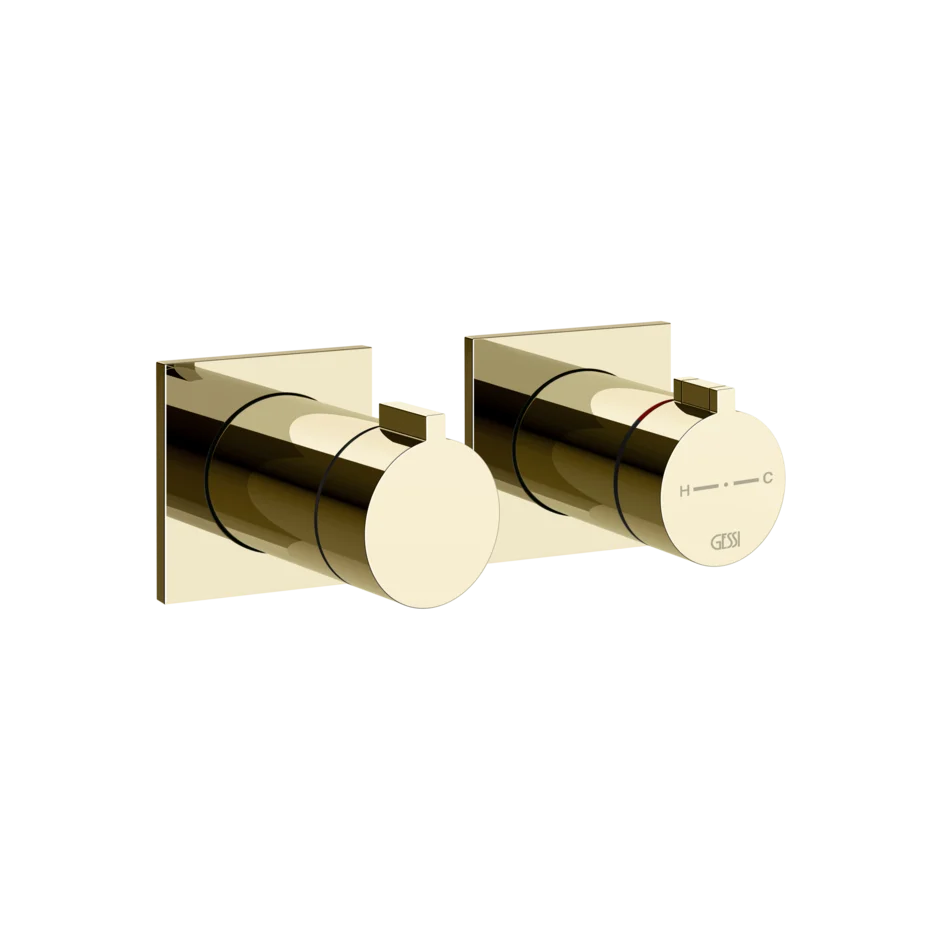 Gessi Inverso Rigato Thermostatic Shower Mixer - 73032 Bathroom Accessories GESSI Brass PVD