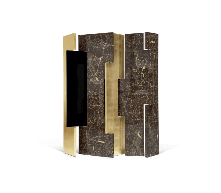 Avenue Folding Screen  Boca Do Lobo Faux-Marble  