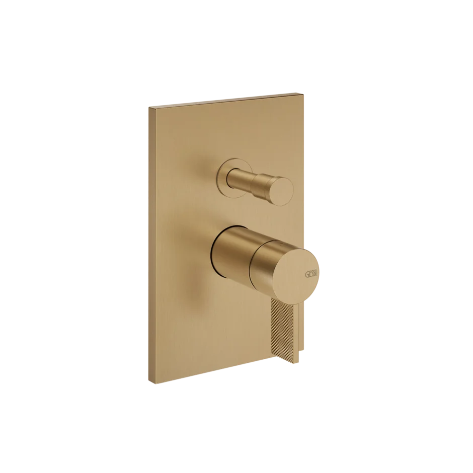 Gessi Inverso Diamantato Wall-Mounted Two-Ways Mixer - 73679 Bathroom Accessories GESSI Warm Bronze Br. PVD
