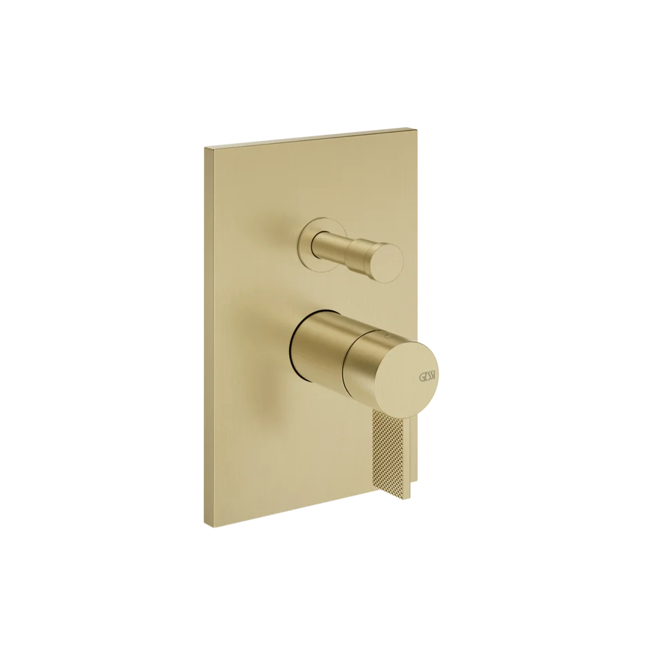 Gessi Inverso Diamantato Wall-Mounted Two-Ways Mixer - 73679 Bathroom Accessories GESSI Brass Brushed PVD