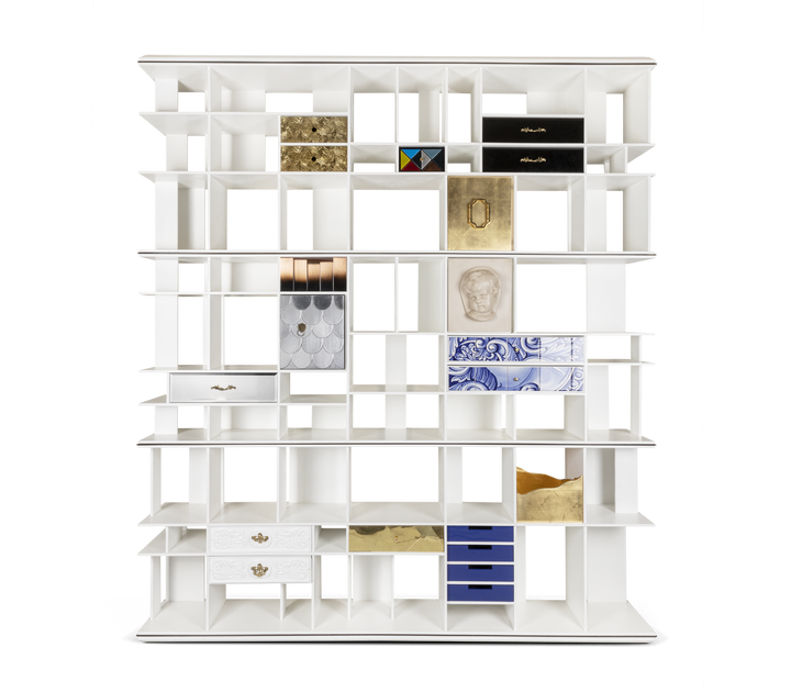 Coleccionista Bookcase  Boca Do Lobo White lacquered  