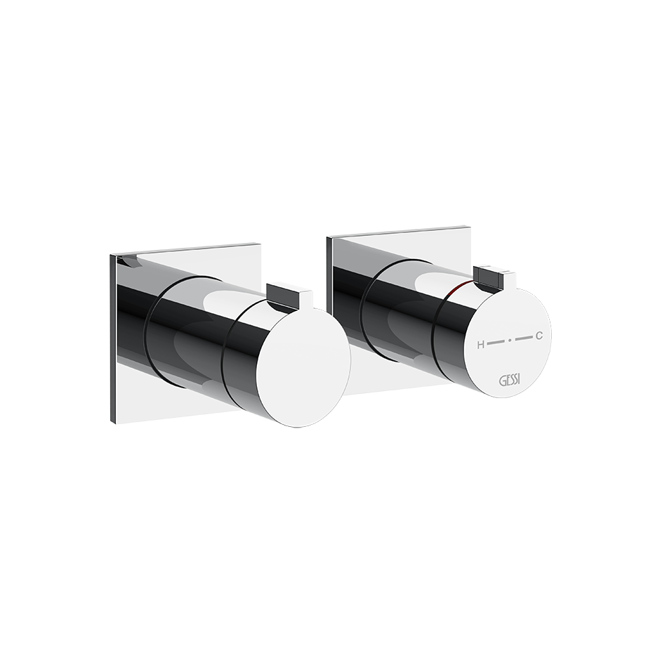 Gessi Inverso Rigato Thermostatic Shower Mixer - 73032 Bathroom Accessories GESSI Chrome