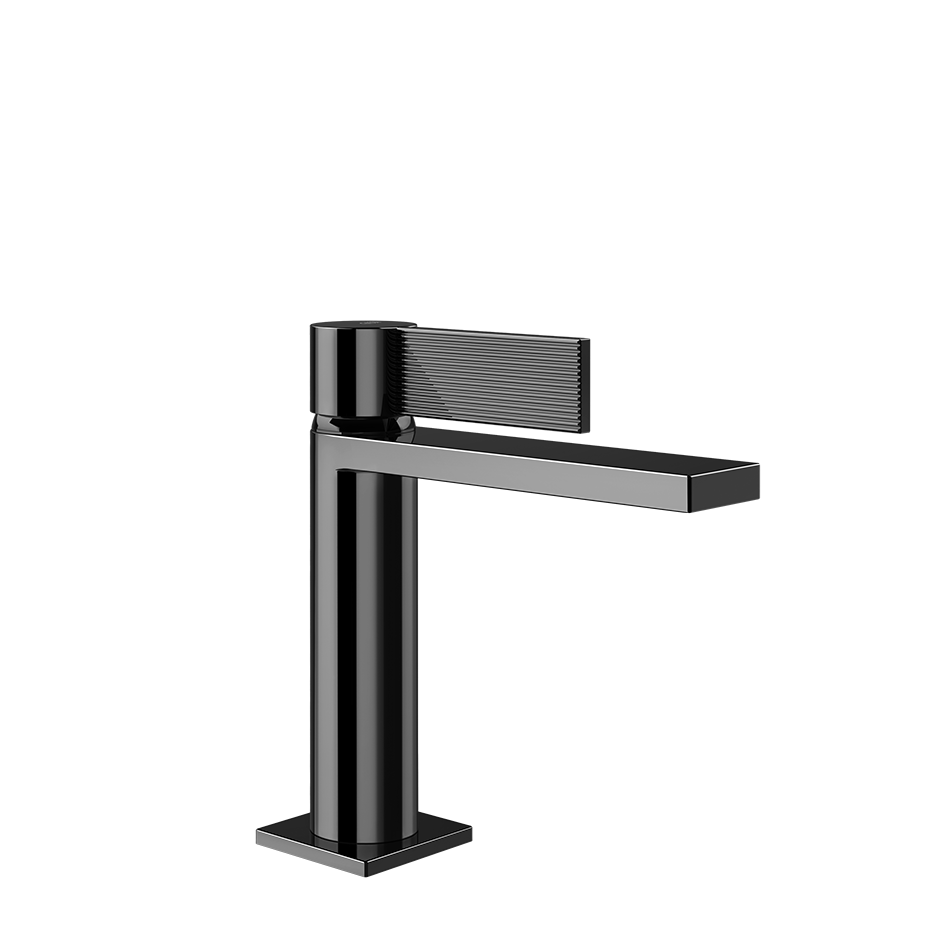 Gessi Inverso Rigato Basin Mixer - 73502 Bathroom Accessories GESSI Black Metal PVD