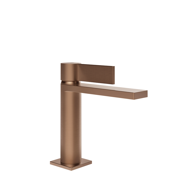 Gessi Inverso Rigato Basin Mixer - 73502 Bathroom Accessories GESSI Copper Brushed PVD