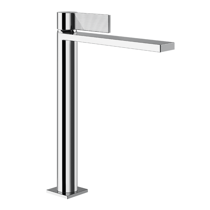 Gessi Inverso Rigato High Basin Mixer - 73504 Bathroom Accessories GESSI Chrome