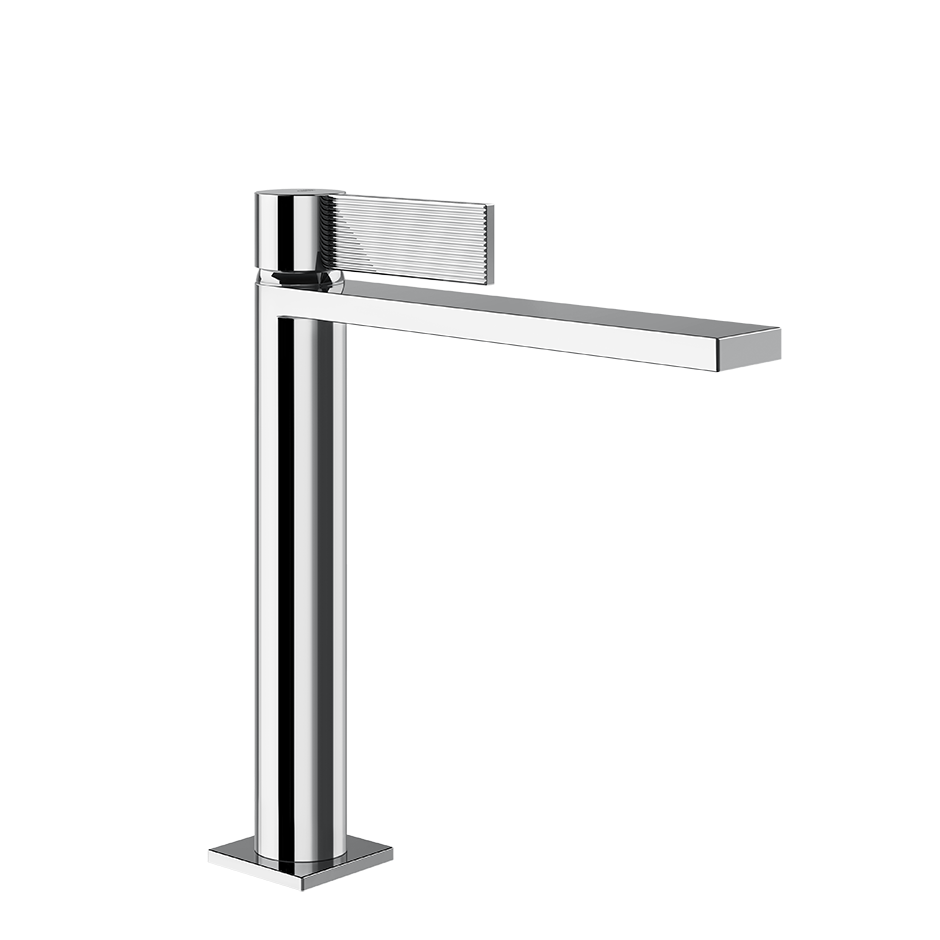 Gessi Inverso Rigato Medium Basin Mixer - 73506 Bathroom Accessories GESSI Chrome