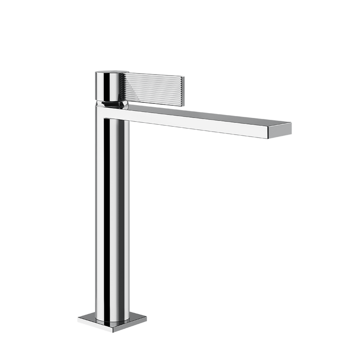 Gessi Inverso Rigato Medium Basin Mixer - 73506 Bathroom Accessories GESSI Chrome
