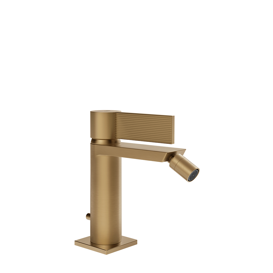 Gessi Inverso Rigato Bidet Mixer- 73507 Bathroom Accessories GESSI Warm Bronze Brushed PVD