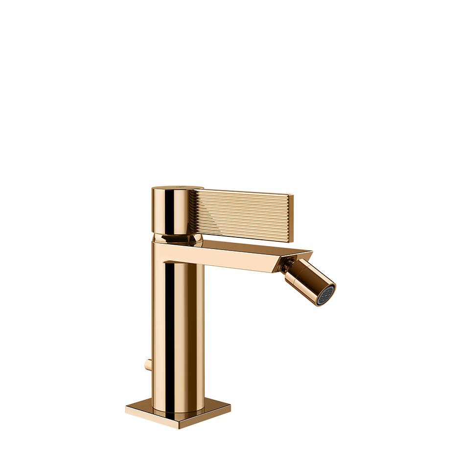 Gessi Inverso Rigato Bidet Mixer- 73507 Bathroom Accessories GESSI Warm Bronze PVD