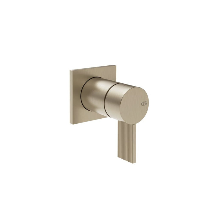 Gessi Inverso Rigato Wall-Mounted Shower Mixer - 73519 Bathroom Accessories GESSI Finox Brushed Nickel