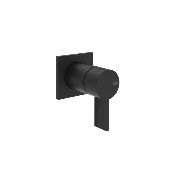 Gessi Inverso Rigato Wall-Mounted Shower Mixer - 73519 Bathroom Accessories GESSI Matte Black