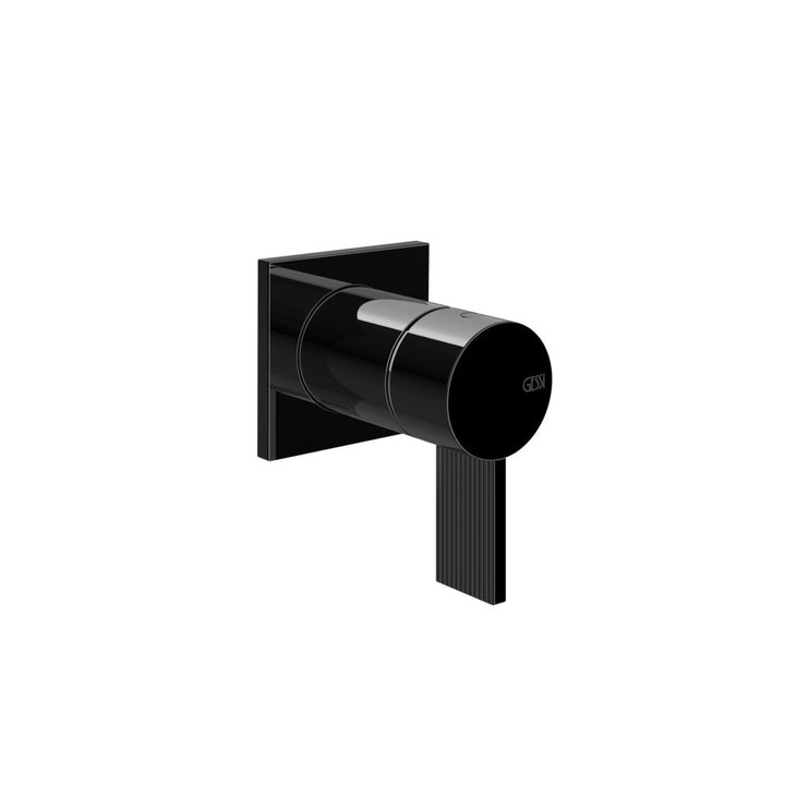 Gessi Inverso Rigato Wall-Mounted Shower Mixer - 73519 Bathroom Accessories GESSI Black Metal PVD