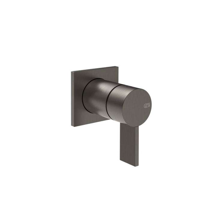 Gessi Inverso Rigato Wall-Mounted Shower Mixer - 73519 Bathroom Accessories GESSI Black Metal Br. PVD