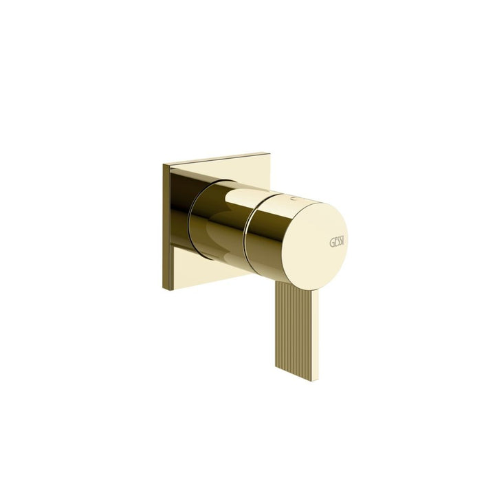 Gessi Inverso Rigato Wall-Mounted Shower Mixer - 73519 Bathroom Accessories GESSI Brass PVD