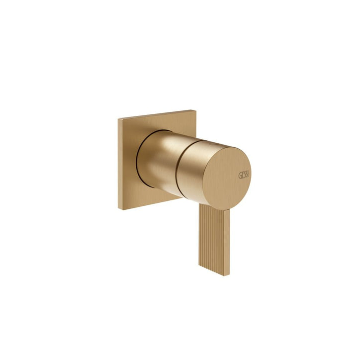 Gessi Inverso Rigato Wall-Mounted Shower Mixer - 73519 Bathroom Accessories GESSI Warm Bronze Br. PVD