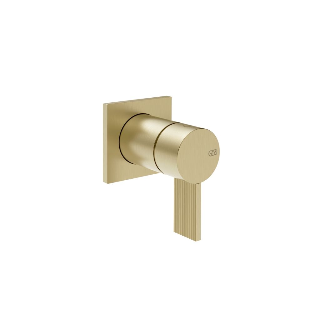 Gessi Inverso Rigato Wall-Mounted Shower Mixer - 73519 Bathroom Accessories GESSI Brass Brushed PVD