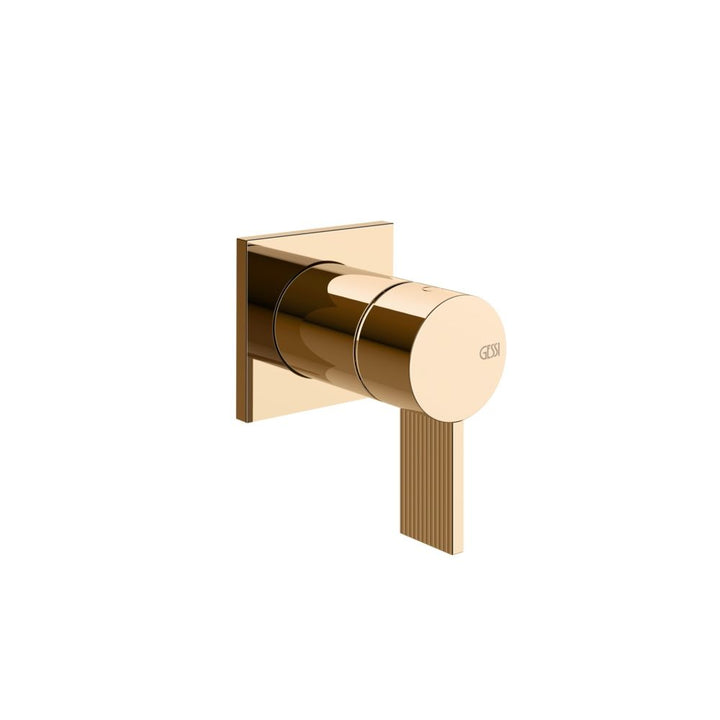 Gessi Inverso Rigato Wall-Mounted Shower Mixer - 73519 Bathroom Accessories GESSI Warm Bronze PVD