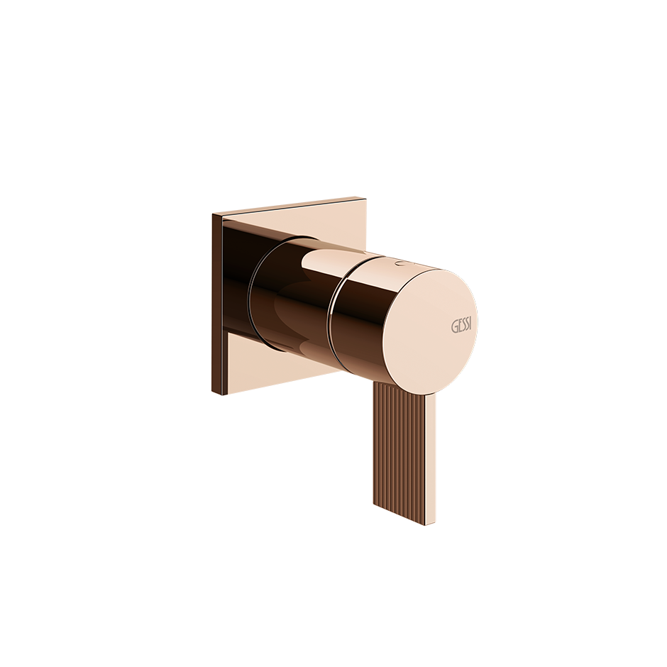 Gessi Inverso Rigato Wall-Mounted Shower Mixer - 73519 Bathroom Accessories GESSI Copper PVD