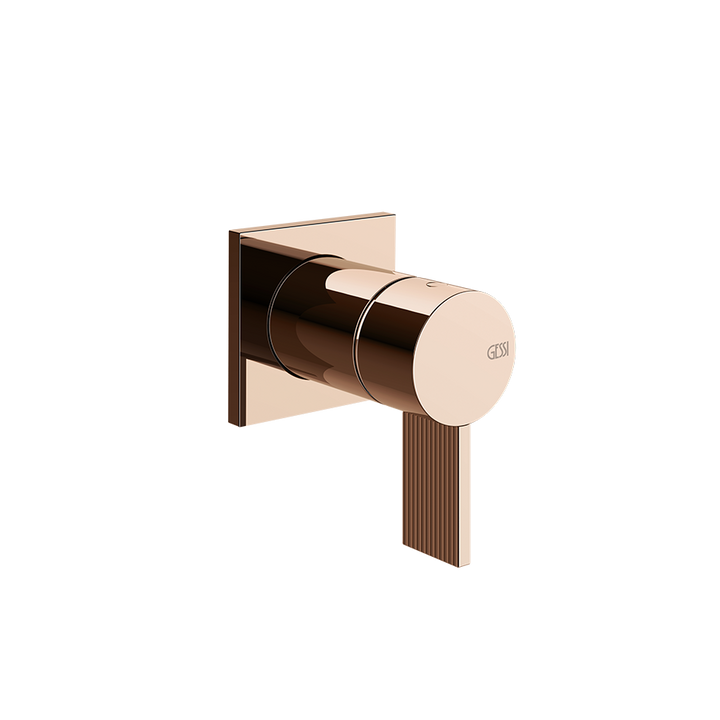 Gessi Inverso Rigato Wall-Mounted Shower Mixer - 73519 Bathroom Accessories GESSI Copper PVD
